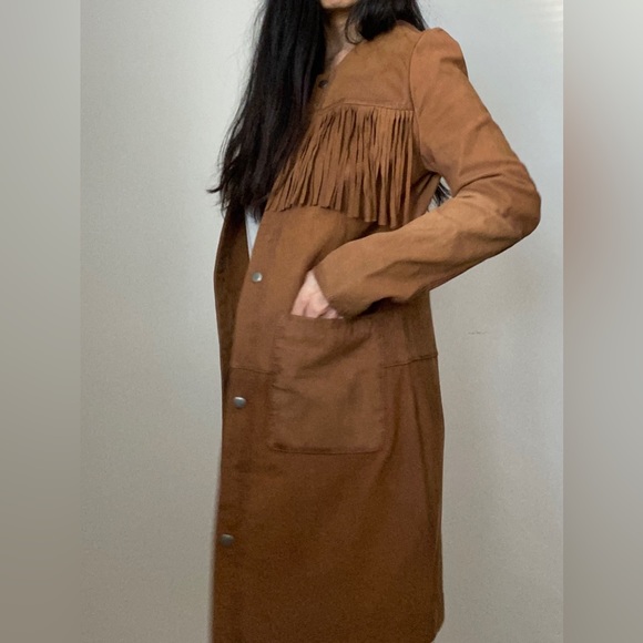 [SELL or TRADE] NWOT Cotélac Leather Fringe Coat size XS - Picture 2 of 6